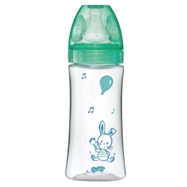Biberon Initiation+ Anti-Colique 330 ml debit 3 6 mois Vert Valentin