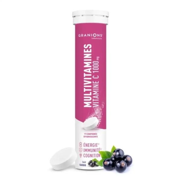 Multivitamines - Goût cassis - 17 comprimés effervescents