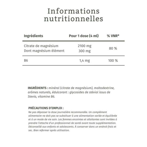 Citrate de Magnésium Goût Pomme - 80 g