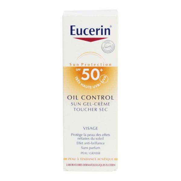 eucerin Oil Control Sun Gel-crème SPF50+ peaux grasses 50ml