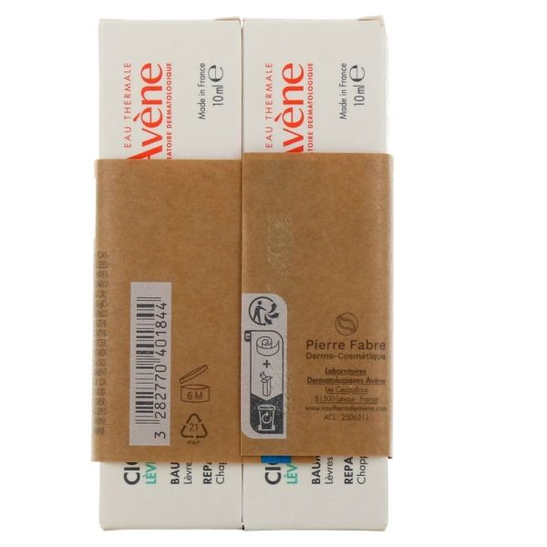 Baume Réparateur Duo - Lèvres Gercées et Irritées CICALFATE + - 2 x 10 ml
