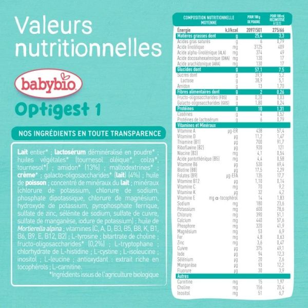 Optigest 1 Formule épaissie de 0 à 6 mois - 800 g
