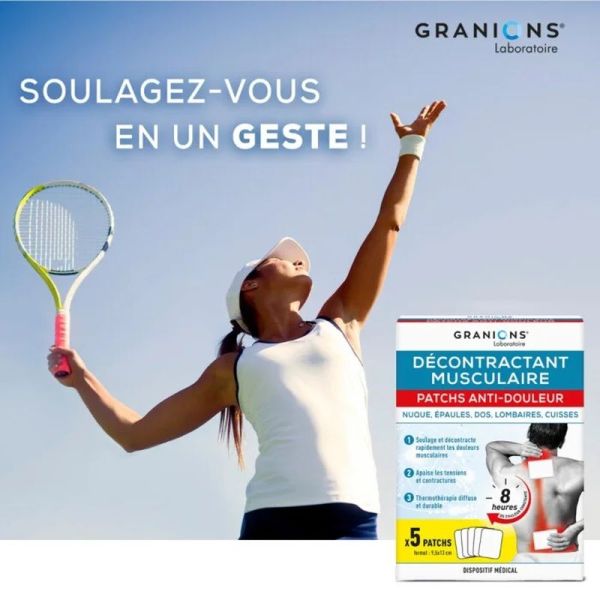 Patchs anti-douleur thermothérapie décontractant musculaire - 5 patchs