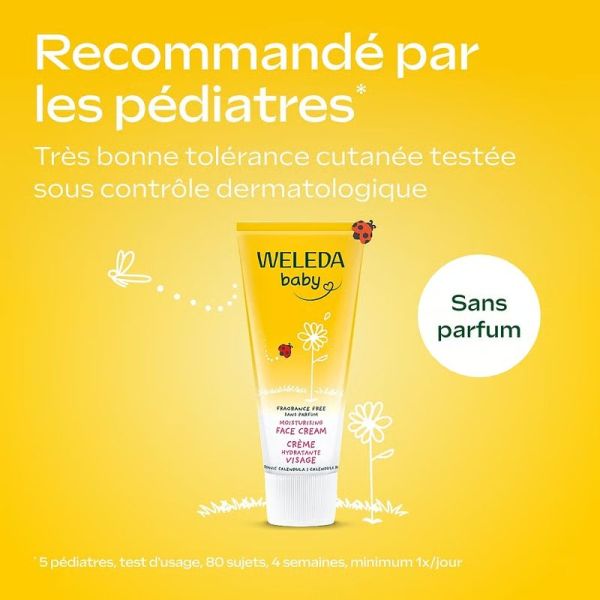 Crème hydratante Visage au Calendula bio sans parfum - 50 ml