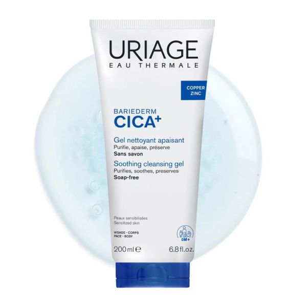 Gel Nettoyant Apaisant au Cuivre-Zinc Bariéderm Cica+ - 200 ml
