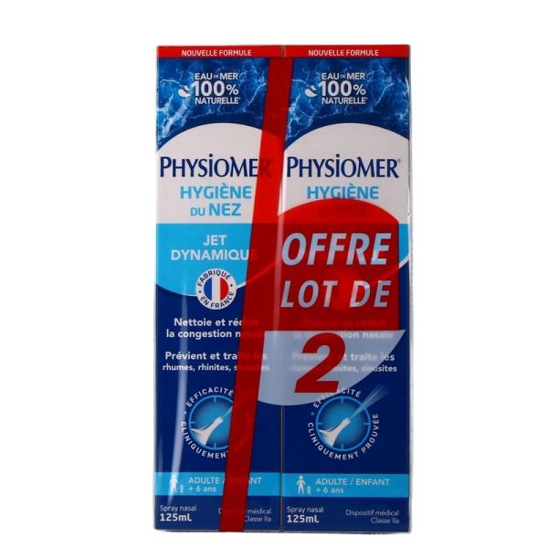 HYGIENE DU NEZ - Spray Nasal Jet Dynamique - Adultes et Enfants - 2 x 125 ml