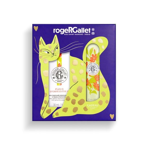 Coffret Noël Eau Parfumée Bienfaisante + Crème Mains Bienfaisante - Fleur d'Osmanthus - 30 ml + 30 ml
