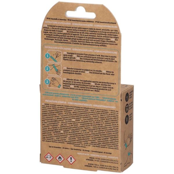 Bracelet Anti-Moustiques - 1 bracelet + 1 recharge de 6 ml