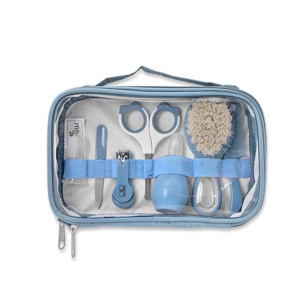 Hygiene set with travel case DELUXE Baby Care - blue