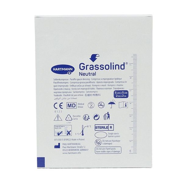 Grassolind Neutral - 5 cm x 5 cm - 10 compresses
