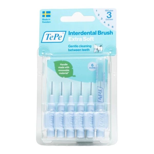 Brossettes interdentaires extra souples - Vert 0,8 mm - 6 brossettes