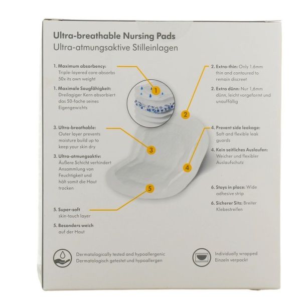 Coussinets d'allaitement ultra respirants - 30 coussinets