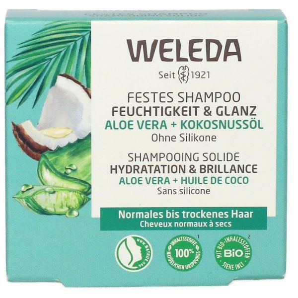 Weleda Shampooing solide Hydratation & Brillance 50g