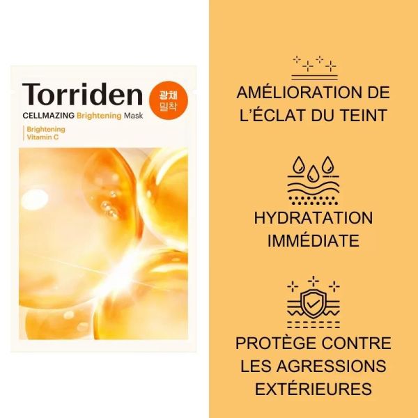 Masque en tissu eclaircissant a la vitamine C CELLMAZING
