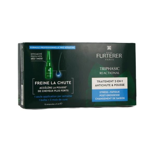Traitement Anti-Chute Réactionnelle et Pousse Triphasic Reactional - 12 x 5 ml