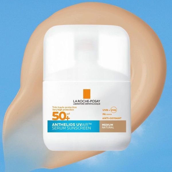 ANTHELIOS UVAIR - SPF50+ Sérum Solaire Visage - Teinte Medium - 50 ml
