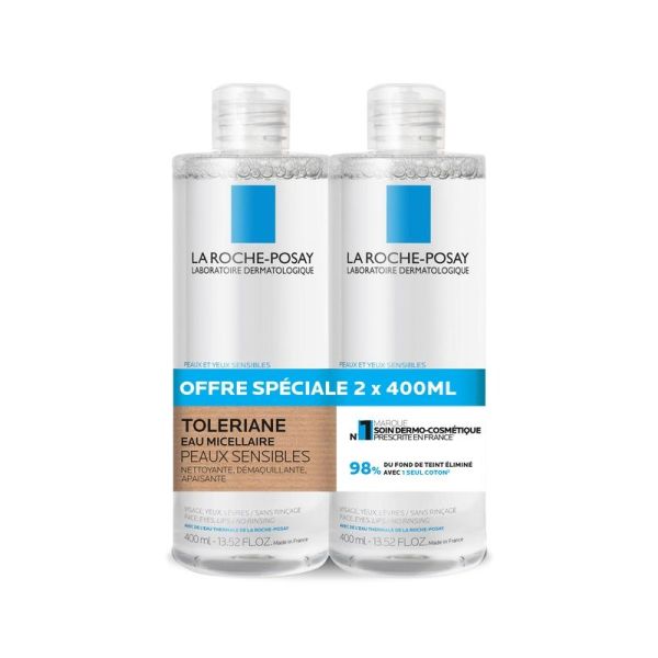 Toleriane Eau Micellaire Peaux Sensibles - 2 x 400 ml