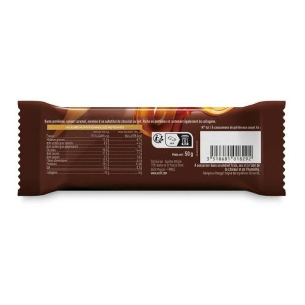 barre collagène + protéines - Caramel - 1 barre de 50 g