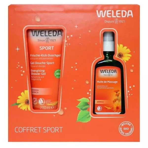 Coffret Arnica sport - Gel douche 200 ml, huile de massage 100 ml
