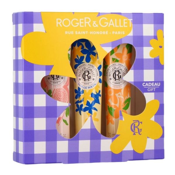 Crèmes Mains Bienfaisantes Parfumées - Fleur de Figuier - Vanille Soleil - Néroli - 3 x 30 ml