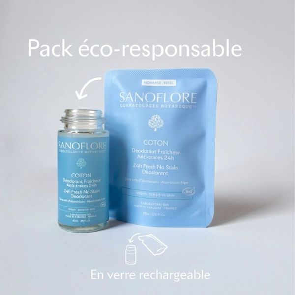 Recharge Déodorant Coton Roll-On 24h - 50 ml