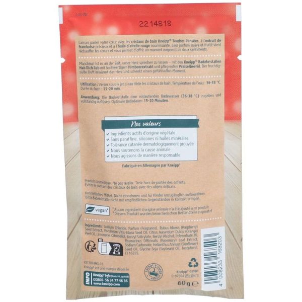 Cristaux de Bain Tendres Pensées - 60 g