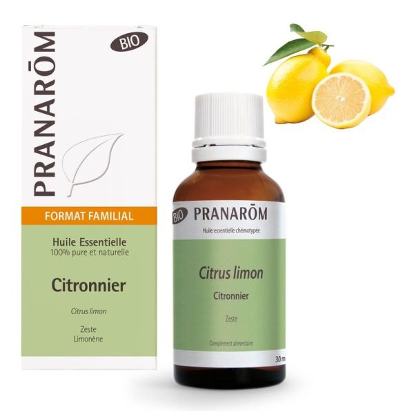 Huile Essentielle de Citronnier - format familial - Bio - 30 ml