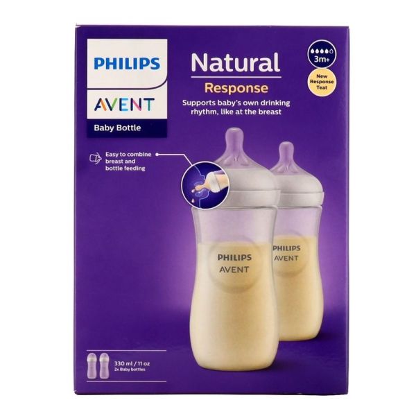 Natural Response Biberon Plastique - 2 x 330 mL