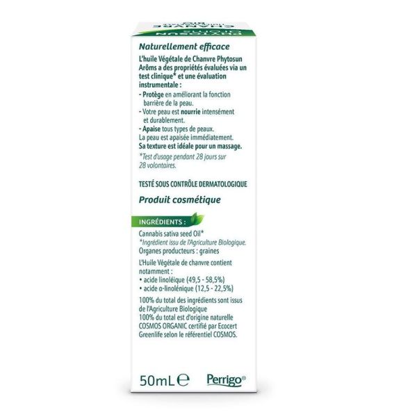 Huile Vegetale Chanvre Bio - 50 ml