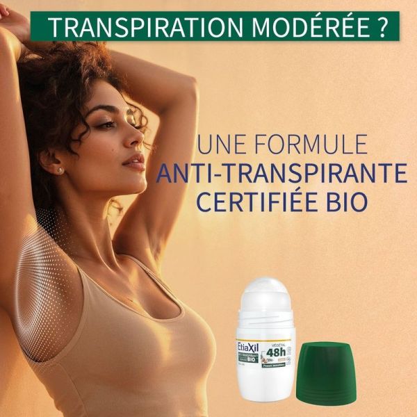 Déodorant Anti-transpirant Végétal 48h Roll-On Bio Senteur Coco - 2 x 50 ml