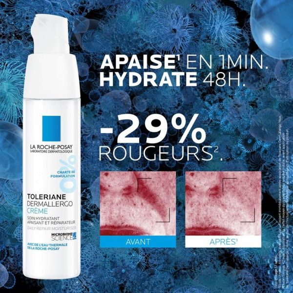 Toleriane Dermallergo Crème Hydratante Peau Sensible et Allergique - 40 ml