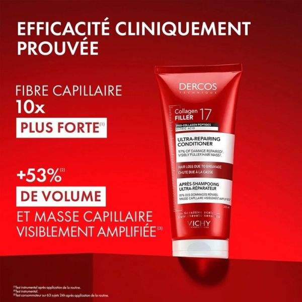 Après-Shampooing Ultra-Réparateur Collagen 17 Filler Dercos - 200 ml