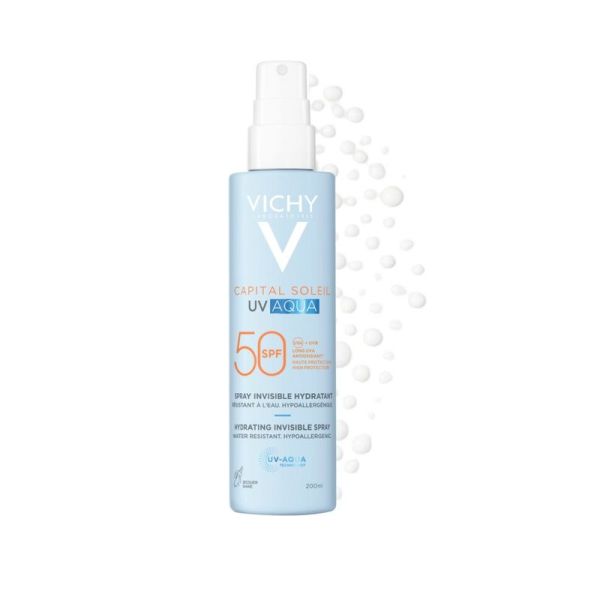 UV Aqua Spray Invisible Hydratant SPF50 Capital Soleil - 200 ml