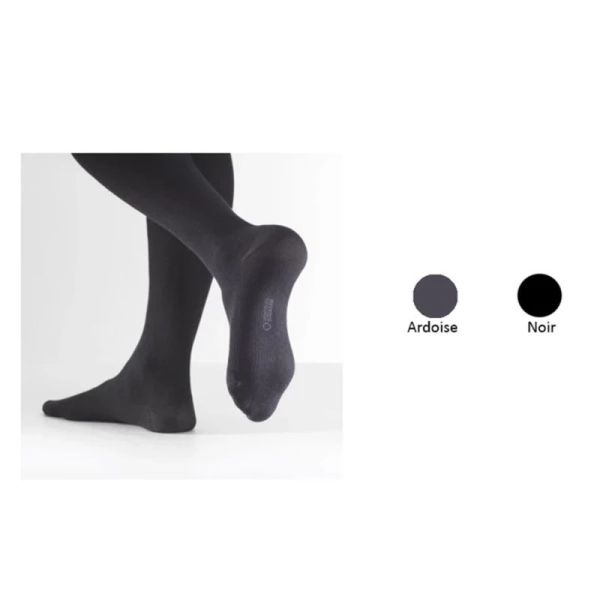 Thuasne Venoflex Fast Coton Chaussettes de Contention Homme Classe 2 - Taille 2 Long Noir
