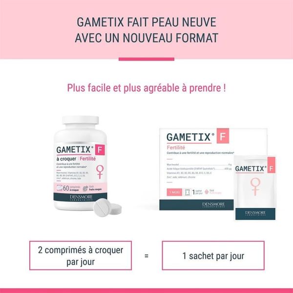 Gametix F Fertilité - 60 comprimés à croquer