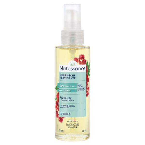 Huile Capillaire Sèche Fortifiante au Ricin Bio - Cheveux Abîmés - 100 ml