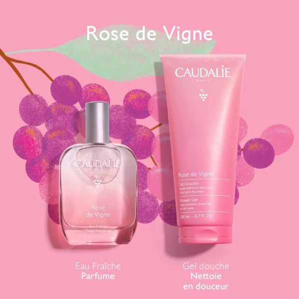Coffret Eau Fraîche - Rose de Vigne - Eau fraîche 50 ml + Gel Douche 200 ml Offert