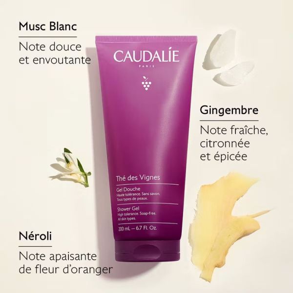 Le Rituel Corps Thé des Vignes - Gel Douche 200 ml, Soin Corps Nourrissant Hyaluronique 200 ml