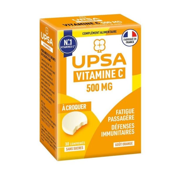 Vitamine C 500 mg - 30 comprimés à croquer