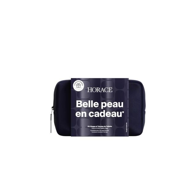 Coffret Noël Trousse visage - Gommage doux 75 ml + Hydratant matifiant 75 ml + Nettoyant purifiant 50 ml