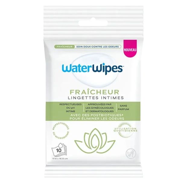 Lingettes nettoyantes toilette intime fraîcheur - 10 unités
