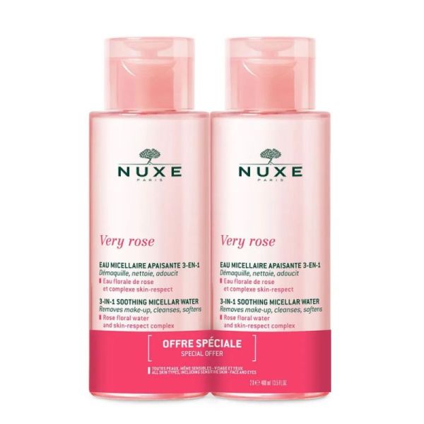 Very rose Eau Micellaire Apaisante 3-en-1 2x400ml