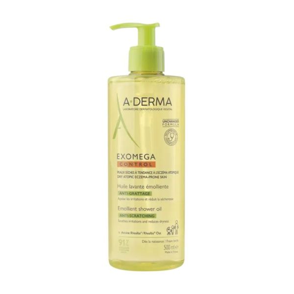 Huile lavante émolliente anti-grattage EXOMEGA CONTROL - 500 ml