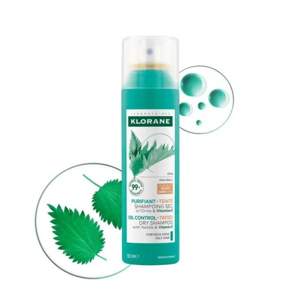 PURIFIANT TEINTÉ Shampoing sec à l'Ortie et Vitamine E - 150 ml