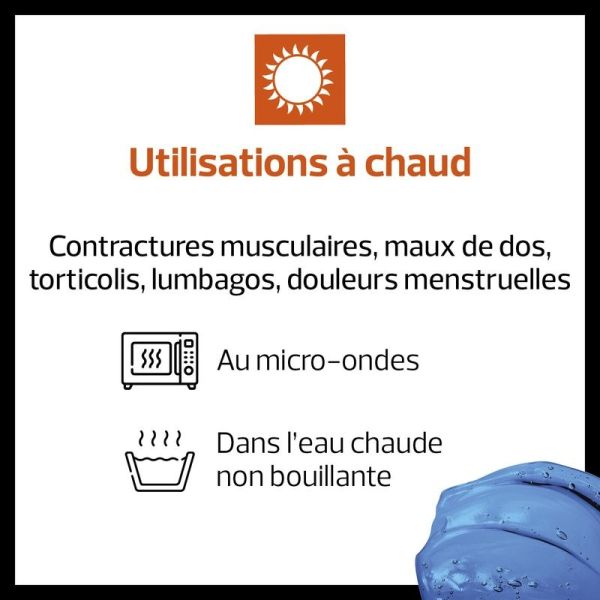 Coussin thermique gel chaud froid - Petit modèle 10 x 15 cm