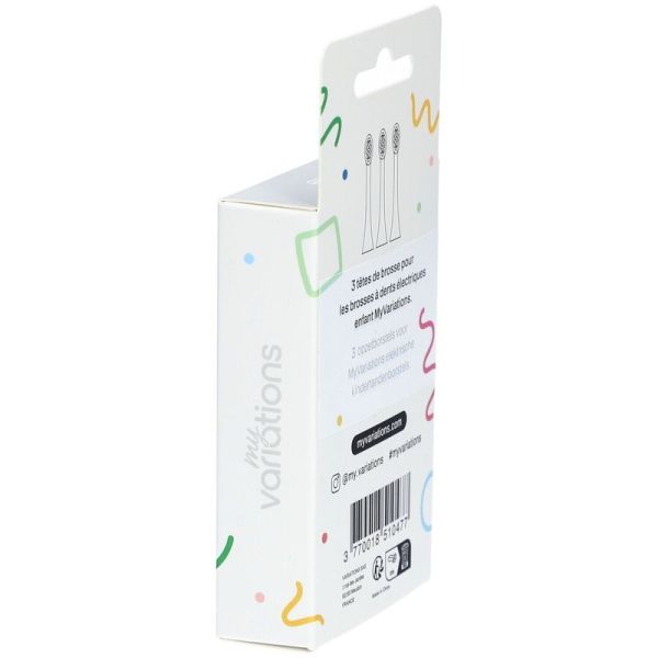 Pack 3 Têtes de Brosse - Enfant - White