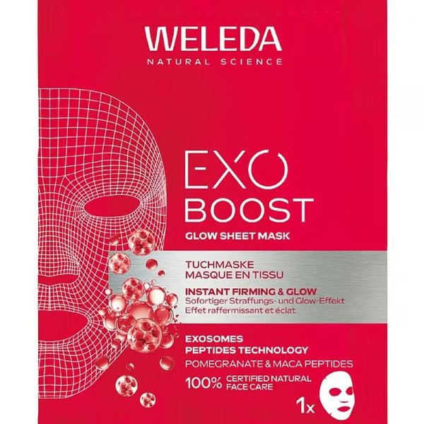 Masque en Tissu Grenade et Peptides de Maca EXO BOOST GLOW - 20 ml