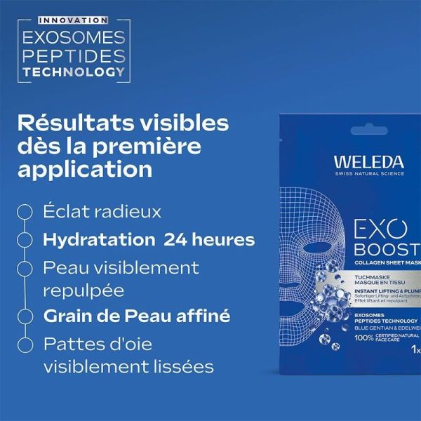 Exo Boost Collagen Masque en Tissu Gentiane Bleue Edelweiss - 20 ml