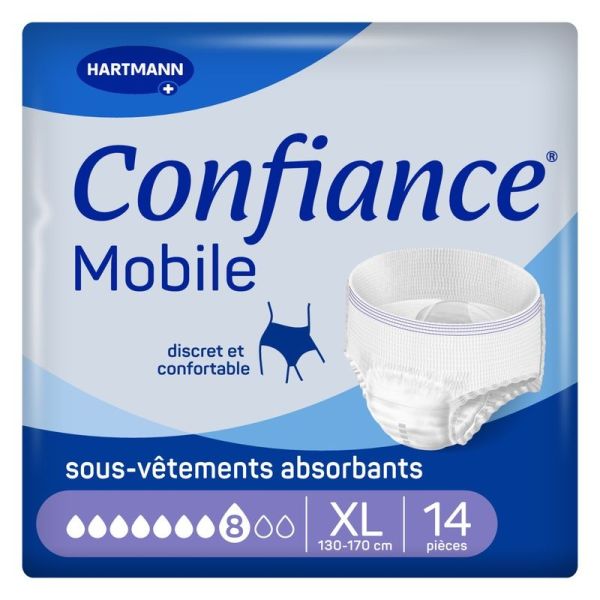 Slip 8g absorbant jetable Confiance Mobile - TXL - 14 unités
