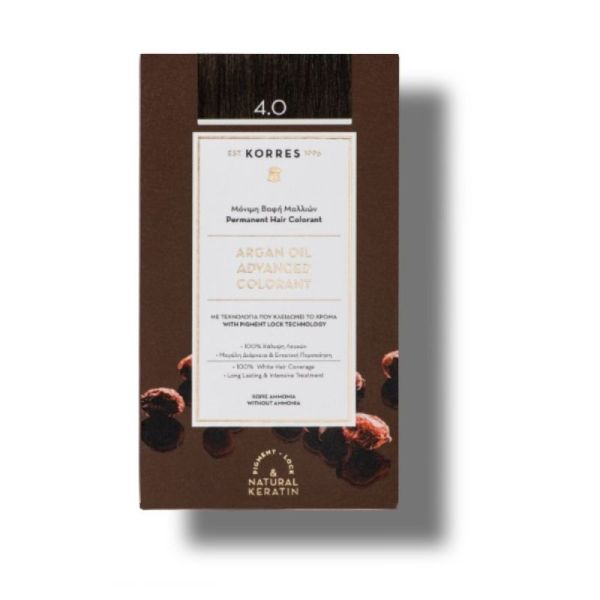 Korres Coloration Permanente Huile d'Argan 4.0 Châtain
